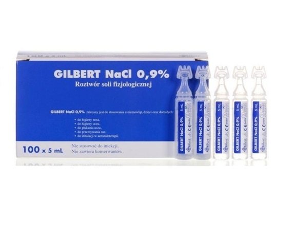 El Sol Gilbert SÓL FIZJOLOGICZNA GILBERT 0,9 NaCl 100 AMPUŁEK | Sklep EMPIK.COM