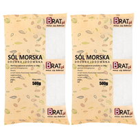 Sól Morska Drobna Jodowana 1Kg (2X500G) BRAT.pl
