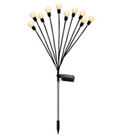 Solarne Ogrodowe Lampki 10Szt. Kulek Wbijane Wodoodporne 2 Komplety Biała Ciepła