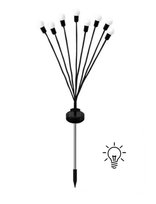 Solarne Ogrodowe Lampki 8Szt. Kulek Wbijane Wodoodporne 2 Komplety Biała Zimna