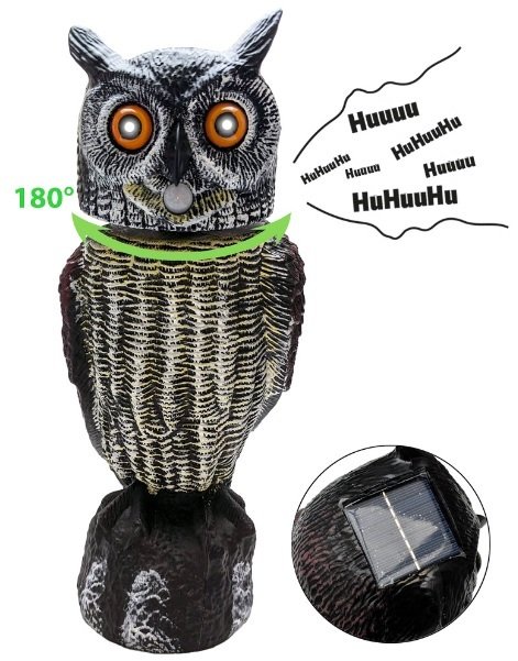 TV PRODUCTS Tv Products Solarny Odstraszacz Ptaków Sowa Sonic 3W1
