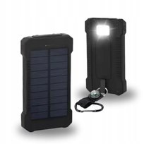 Solarny powerbank 8000 MAH + latarka i kompas