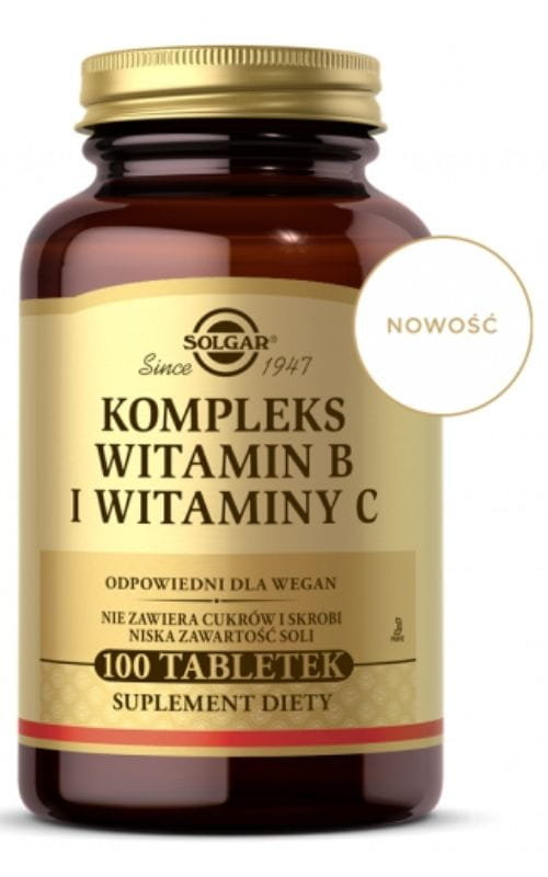 Solgar Kompleks Witamin B I Witaminy C 100 Tabletek | Sklep EMPIK.COM