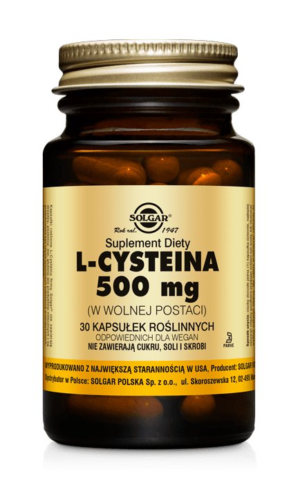 Фото - Вітаміни й мінерали SOLGAR L-Cysteina,suplement diety, 30 kapsułek 