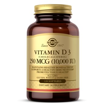 Solgar, Vitamin D3 10000 Iu, 250 Mcg, 1 - Solgar