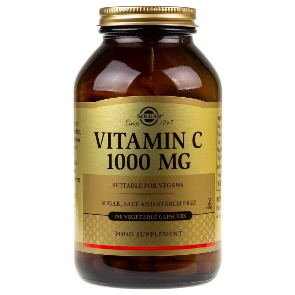 Фото - Вітаміни й мінерали Suplement diety, Solgar, Witamina C, 1000 mg, 250 kapsułek