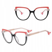 SOLIDNE Damskie Okulary Zerówki do KOMPUTERA Blue Light OPRAWKI NA OBCASIE