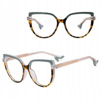 SOLIDNE Damskie Okulary Zerówki do KOMPUTERA Blue Light OPRAWKI NA OBCASIE