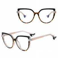 SOLIDNE Damskie Okulary Zerówki do KOMPUTERA Blue Light OPRAWKI NA OBCASIE