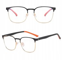 SOLIDNE Okulary Zerówki do KOMPUTERA Blue Light UV oprawki pod korekcję