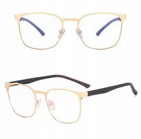 SOLIDNE Okulary Zerówki do KOMPUTERA Blue Light UV oprawki pod korekcję