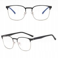 SOLIDNE Okulary Zerówki do KOMPUTERA Blue Light UV oprawki pod korekcję