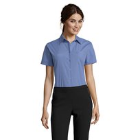 SOLS Damska Koszula Biznesowa Z Krótkim Rękawem Escape Poplin (3XL / Błękitny) SOLS