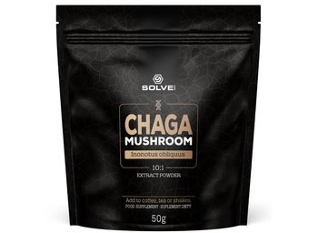 SolveLabs Chaga (Błyskoporek Podkorowy) 10:1 Mushroom Powder 50g - Solve Labs