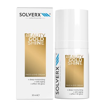 SOLVERX, Beauty Gold Shine, Krem do twarzy i pod oczy, 30ml - SOLVERX