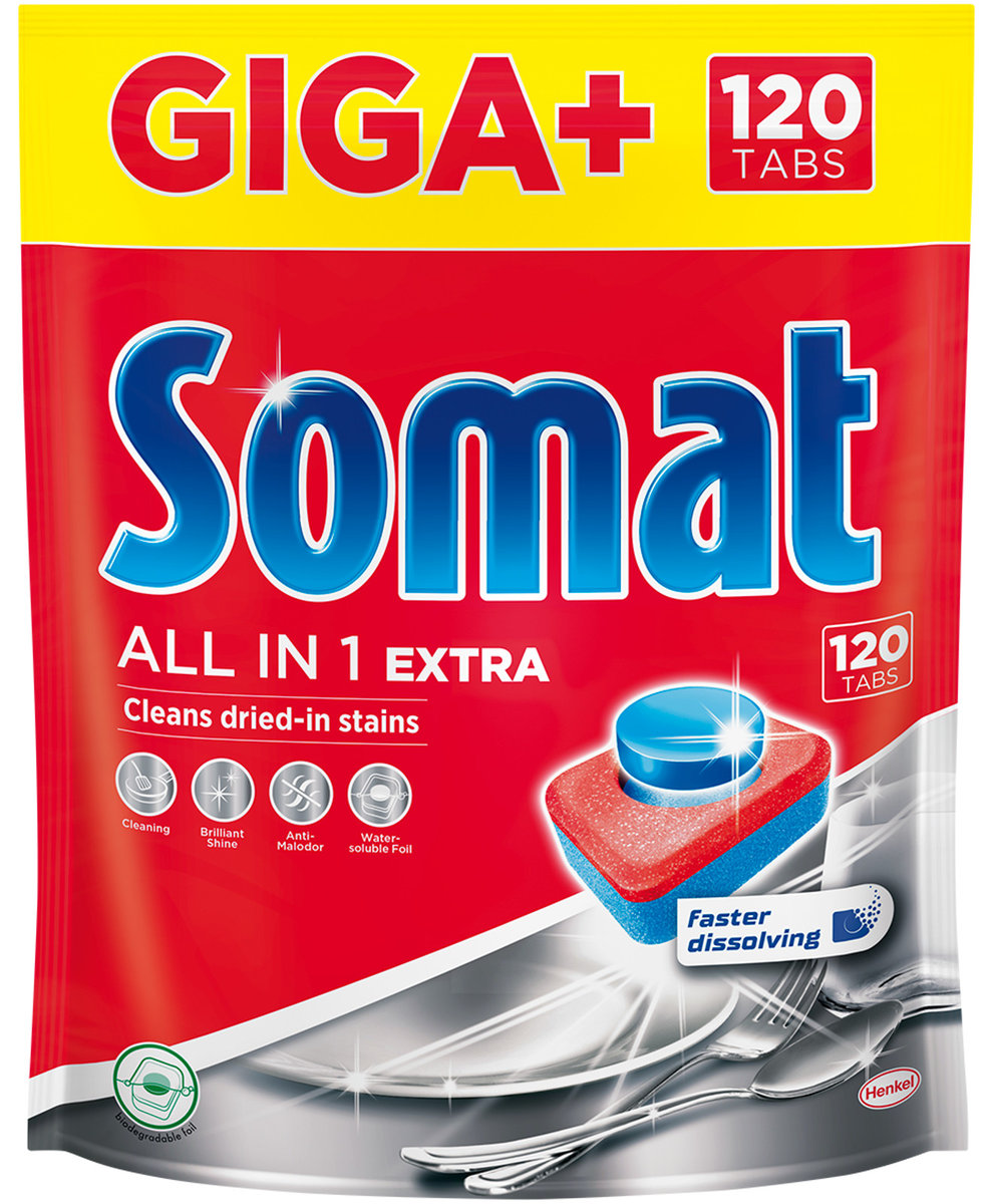 Somat All in 1 Extra Tabletki do Zmywarki Giga+ 120szt - Somat | Sklep ...