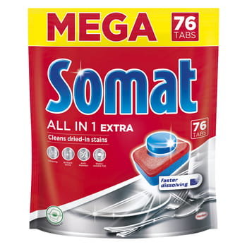Фото - Таблетки для посудомийки Somat All In One Extra Tabletki Do Zmywarek 76 Szt 