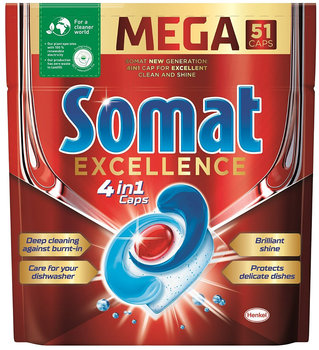 Somat Excellence 4W1 51Szt Tabletki Do Zmywarek Doypack - Somat