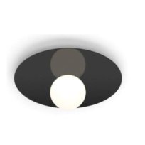 Sombre - nowoczesny czarny plafon 35 cm