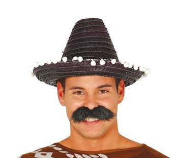 Sombrero Meksykańskie Czarne 33 Cm