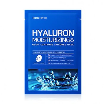 Some by Mi, Hyaluron Moisturizing Glow Luminous Ampoule Mask, 1szt. - Some by Mi
