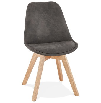 SOME krzesło tkanina k. ciemny szary, nogi natural - Kokoon Design