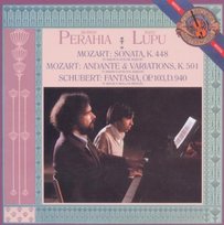 Sonata in D Major for Two Pianos, K. 448 Fantasia in F minor for Piano, Four Hands, D. 940 (Op. 103) Lupu Radu, Perahia Murray