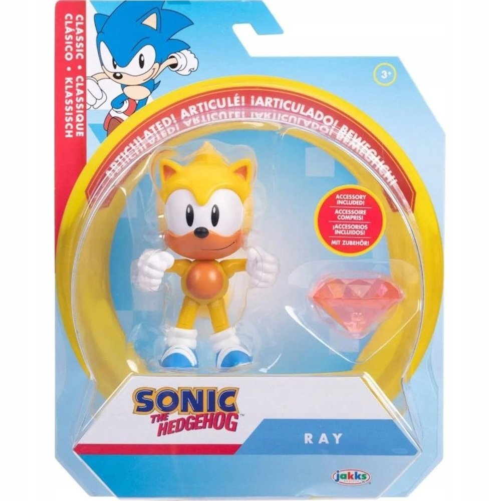 Zdjęcia - Figurka / zabawka transformująca Jakks Sonic The Hedgehog Classic Ray 10Cm + Szmaragd 