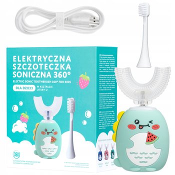 SONICZNA SZCZOTECZKA DLA DZIECI 360 U-shape 2w1 Zielona - Simed