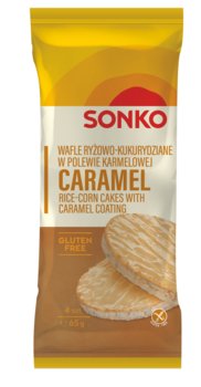 Sonko Wafle Ryżowo-Kukurydziane W Polewie Karmelowej 65 G - Sonko