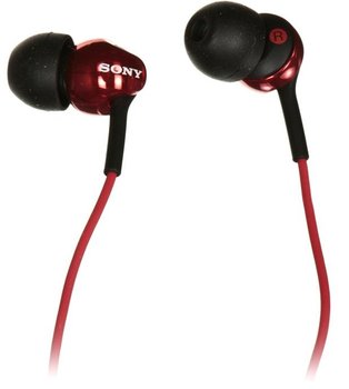 Sony MDR-EX110AP słuchawki douszne z mikrofonem, czerwone - Sony