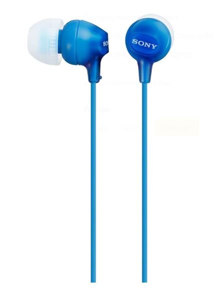 Sony MDR-EX15 słuchawki douszne, niebieskie