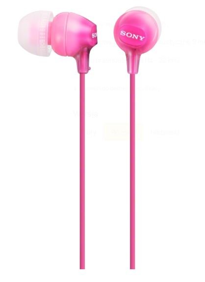 Sony MDR-EX15 słuchawki douszne, różowe