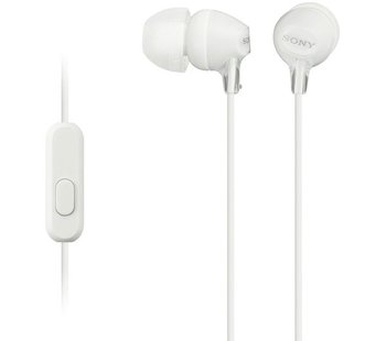 Sony MDR-EX15AP słuchawki douszne z mikrofonem i pilotem, białe - Sony