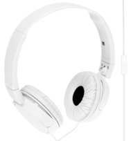Sony MDR-ZX110AP słuchawki z mikrofonem i pilotem, nauszne, białe