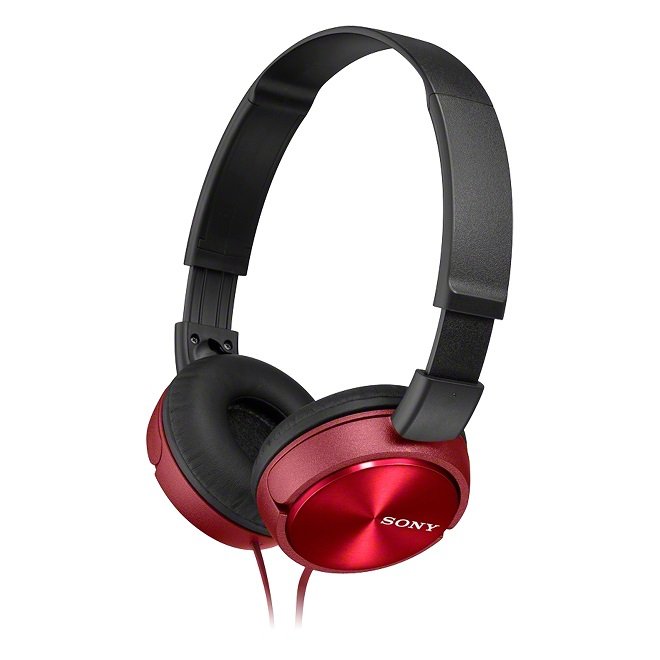 Sony MDR-ZX310AP słuchawki z mikrofonem, nauszne, czerwone