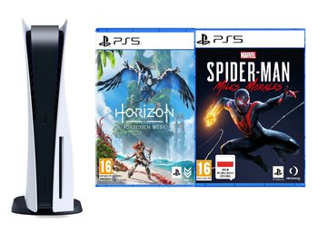 Sony PlayStation 5 + Horizon: Forbidden West + Marvels Spider-Man: Miles Morales - Sony Interactive Entertainment