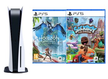 Sony PlayStation 5 + Horizon: Forbidden West + Sackboy: A Big Adventure - Sony Interactive Entertainment