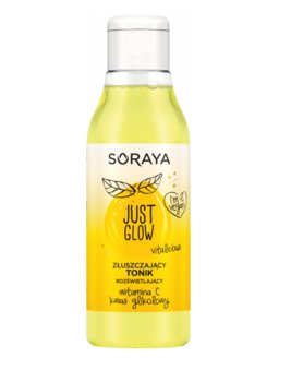 Soraya, Just Glow, złuszczający tonik rozświetlający z witaminą C i kwasem glikolowym, 150 ml - Soraya