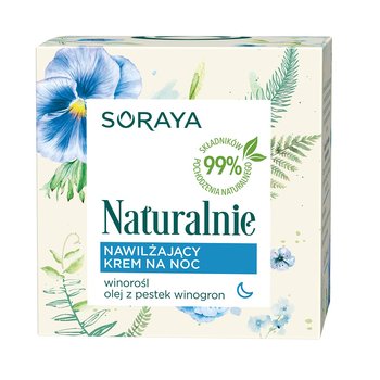 Soraya, Naturalnie, nawilżający krem na noc Winorośl & Olej z Pestek Winogron, 50 ml - Soraya