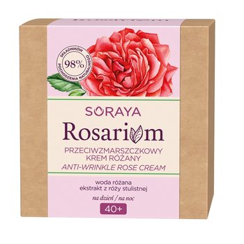 Soraya, Rosarium 40+, przeciwzmarszczkowy krem różany do twarzy na dzień/na noc, 50 ml - Soraya
