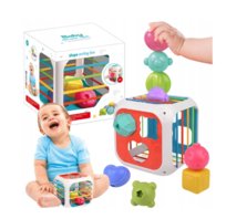 Sorter Kostka Zabawka Sensoryczna Klocki Dla Dzieci Układanka