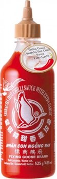 Sos chili Sriracha z czosnkiem, ostry (chili 51%) 455ml - Flying Goose - Flying Goose