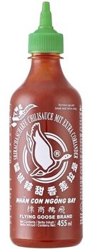 Sos chili Sriracha z kolendrą, bardzo ostry (chili 60%) 455ml - Flying Goose - Flying Goose