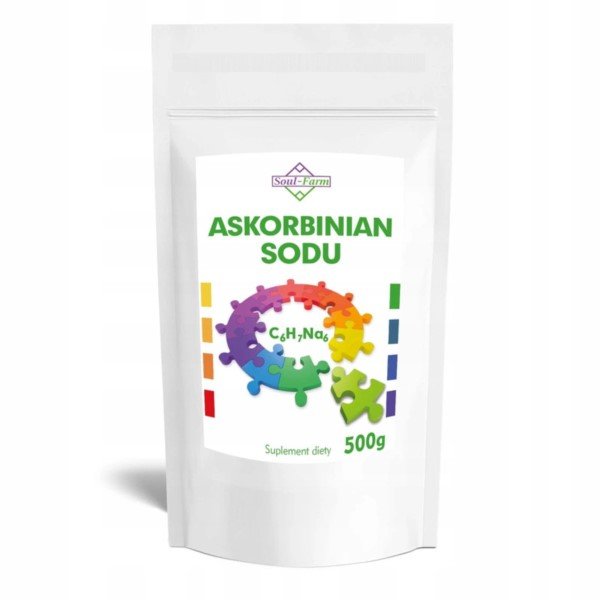 Фото - Вітаміни й мінерали SOUL Farm Ascorbinian Sodu proszek 500 g 