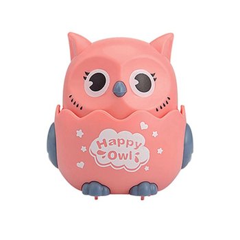 Sowa Happy Owl Zabawka Z Silnikiem Naciągowym Jeżdząca Różowy