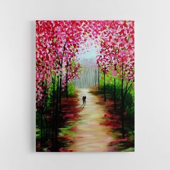 Spacer różową aleją - Malowanie po numerach 40x30 cm - ArtOnly
