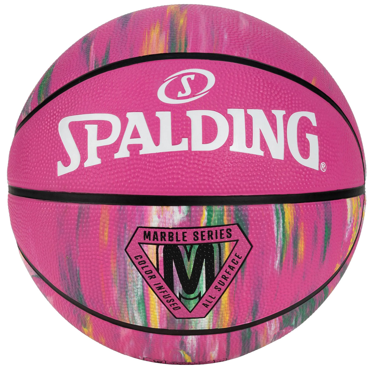 Фото - Баскетбольний м'яч SPALDING Marble Ball 84417Z, unisex, piłki do koszykówki, Różowe 