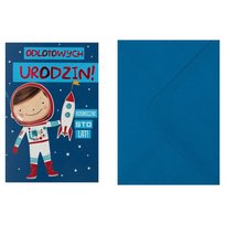 Sparklez, kartka urodzinowa, Odlotowych urodzin, chłopiec, kosmos, 20x15cm