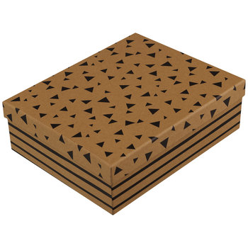 SPARKLEZ Pudełko prezentowe w trójkąty, rozmiar L - Empik